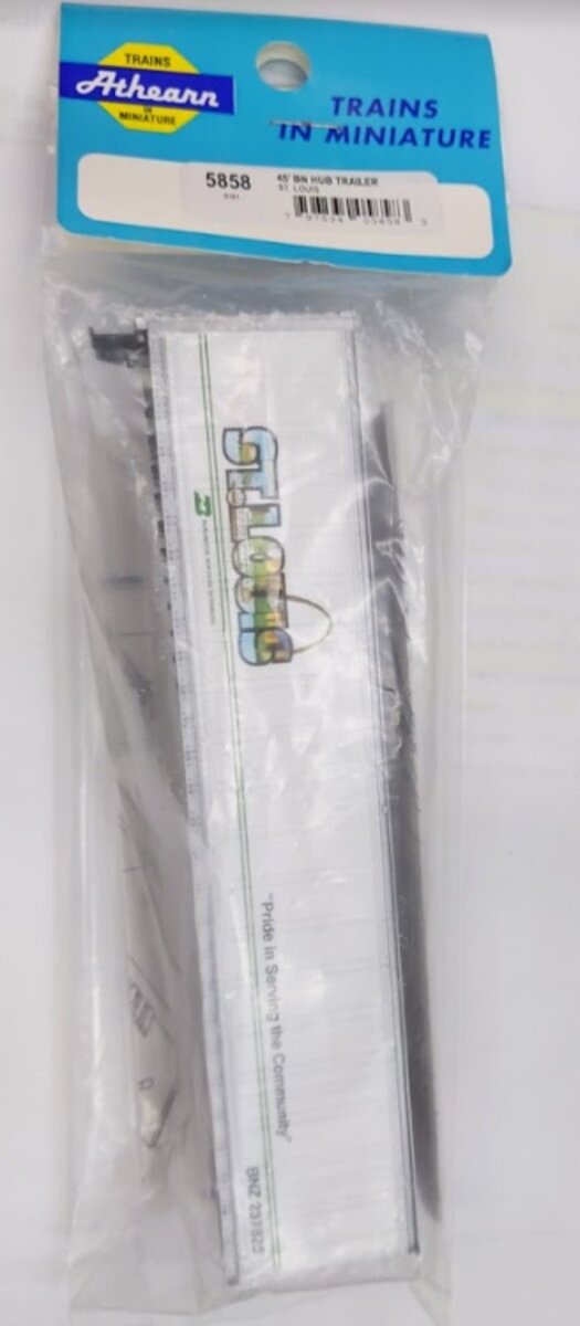 Athearn 5858 HO 45' Burlington Northern St. Louis Hub Trailer Kit