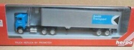Herpa HO Blue & Gray Smith Transport Tractor Trailer