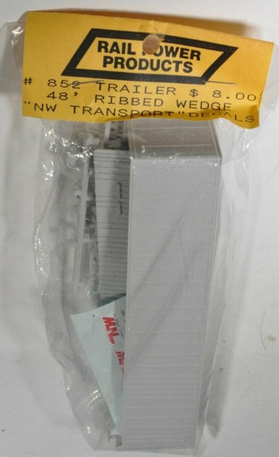Rail Power 852 HO NW Transport Decals 48' Ribbed Wedge Trailer Kit