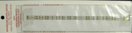 Shoreham Shops Limited DP01 HO Northern Pacific Passenger B Unit Lettering Kit