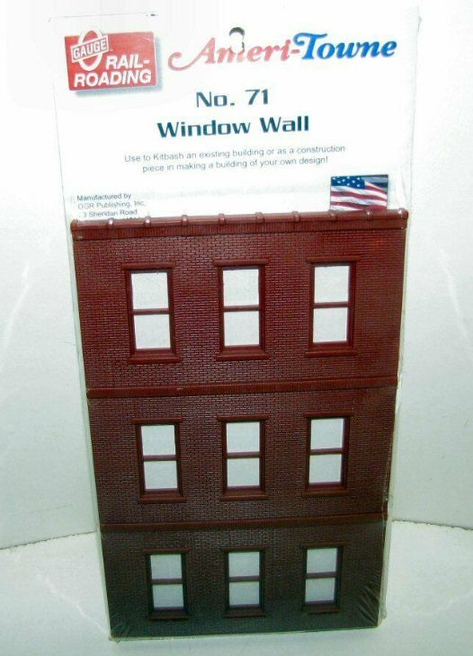 Ameri-Towne 71 O Scale 3 Story Window Wall Only Kit