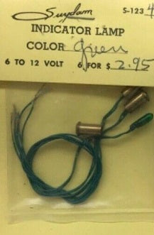 Suydam S-123G HO 6-12 Volt Green Indicator Light Bulbs