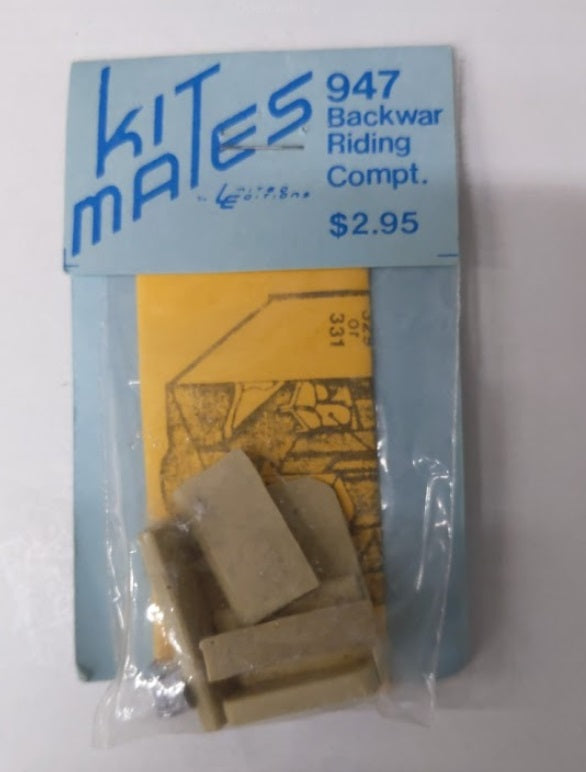 Kit Mates 947 HO Backwar Riding Compartment Passenger Car Detail Parts