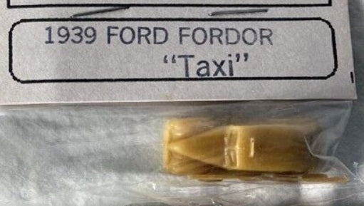 N Scale Railroader N 1939 Ford Fordor Taxi Resin Kit