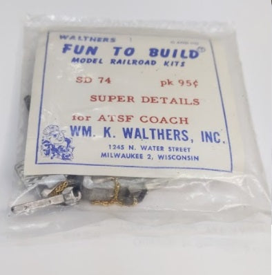 Walthers SD 74 O/HO Super Details For ATSF Coach