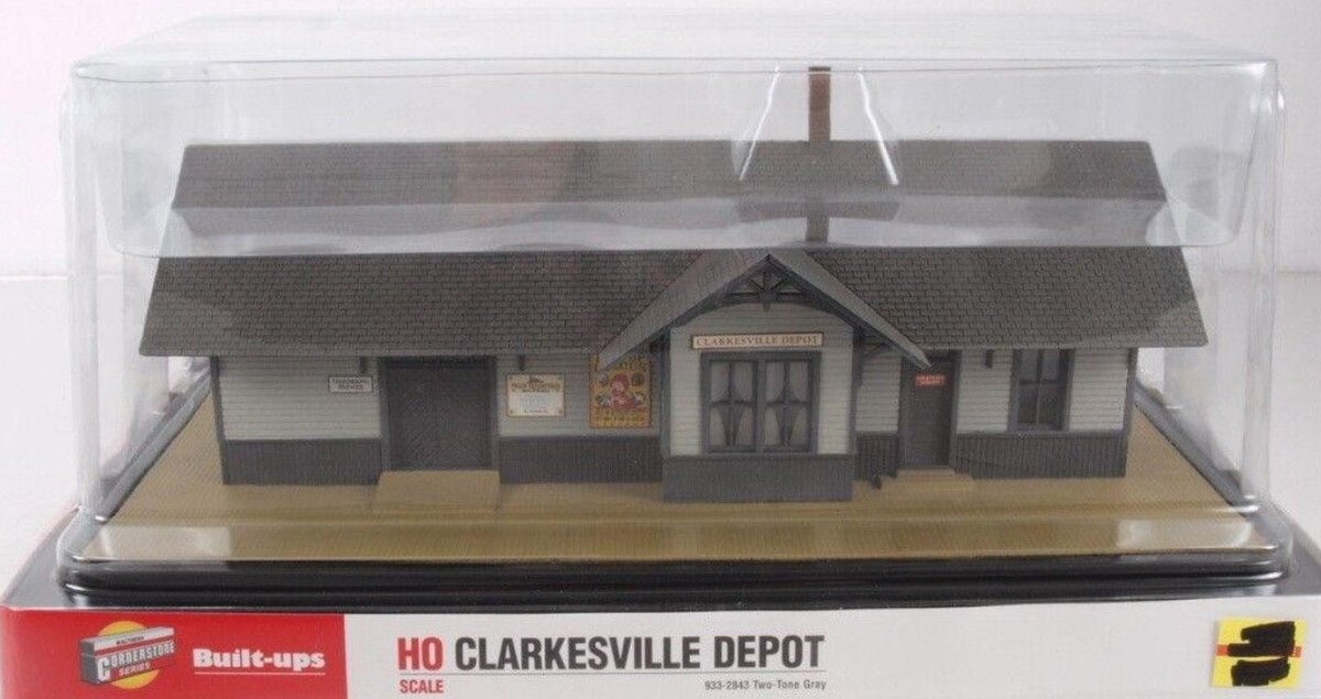 Walthers 933-2843 HO Clarksville Depot Train Building Built-Up