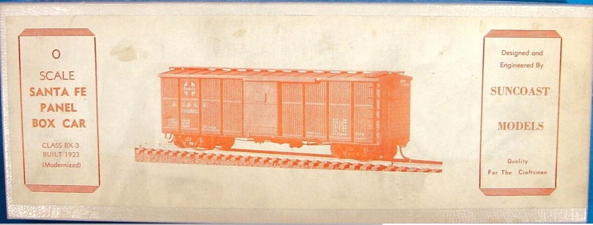 Suncoast Models SM-2 O Santa Fe Box Car Modernized Kit