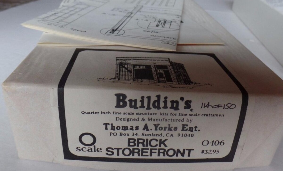 Thomas A York Ent O-106 O Brick Storefront Building Kit