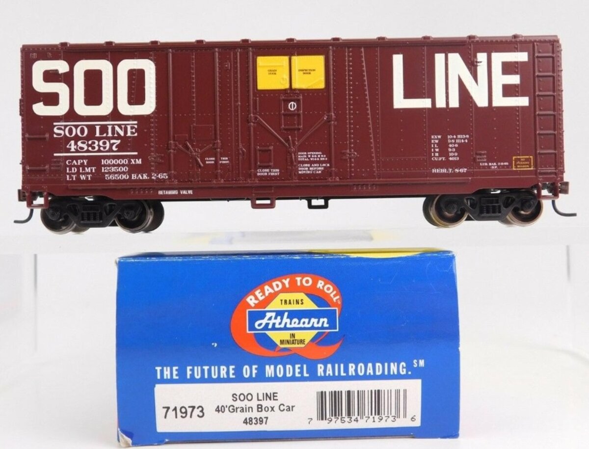 Athearn 71973 HO SOO Line 40' Grain Box Car # 48397