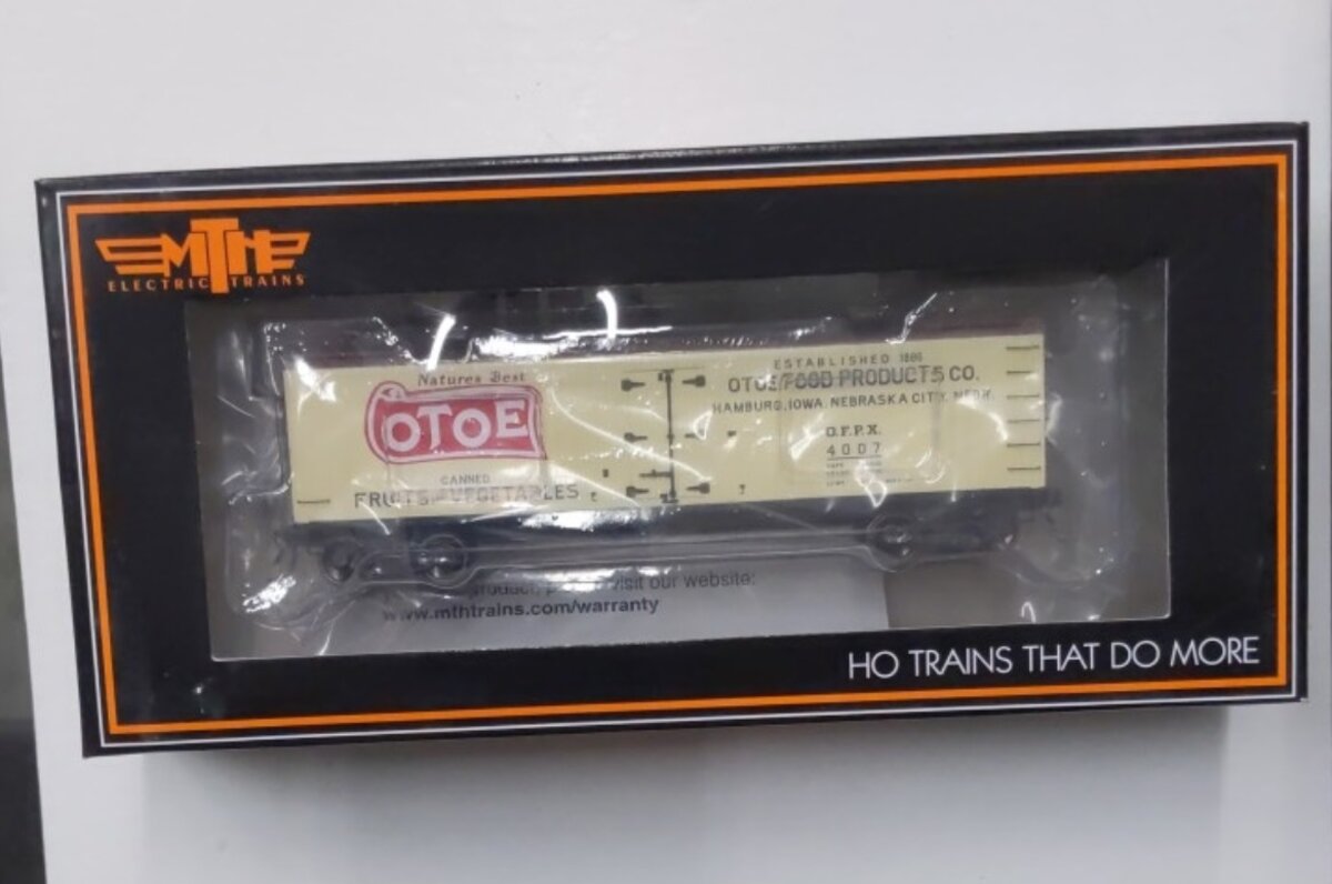MTH 80-90028E HO OTOE Food Products R40-2 Reefer Car #4007