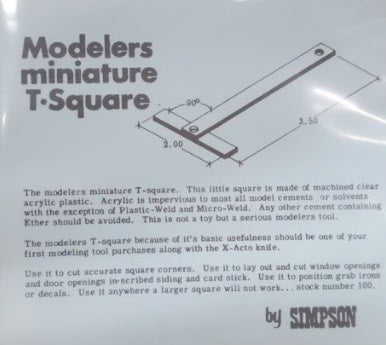 Simpson HO T Square Clear Plastic