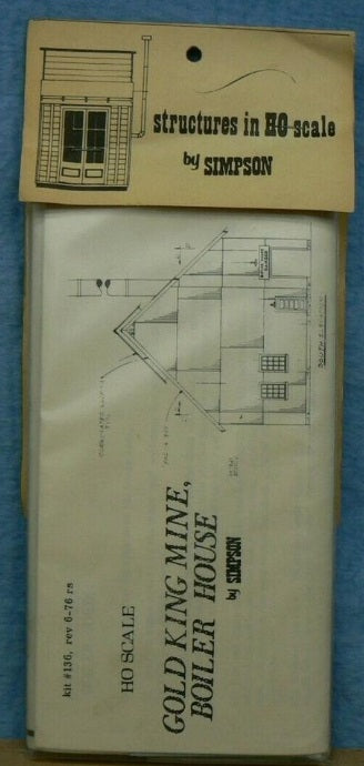 Simpson 136 HO Gold King Mine-Boiler House Kit