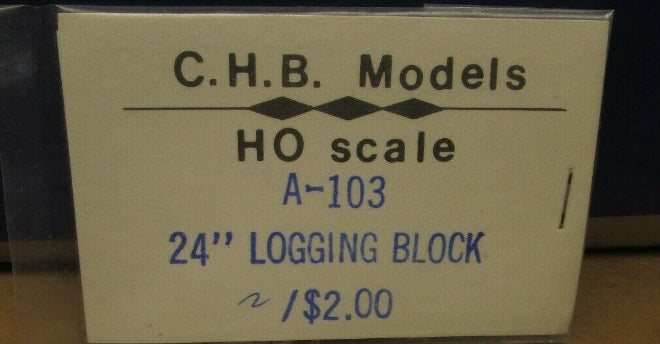 C.H.B. Models A-103 HO 24" Logging Block Kit