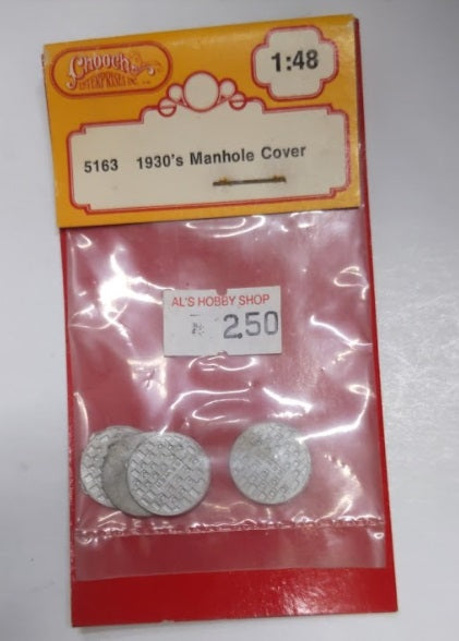 Chooch Enterprises Inc 5163 O Scale 1930's Manhole Cover (Set of 4)