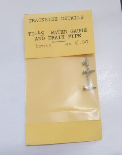 Trackside Details TD-49 G Scale Water Guage and Drain Pipe Brass