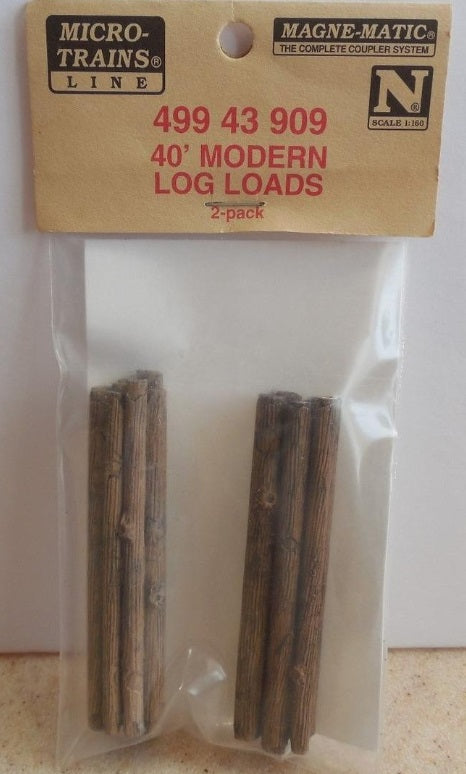 Micro-Trains 49943909 N 40' Modern Log Loads (Pack of 2)
