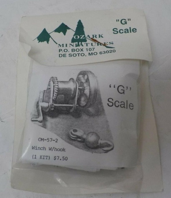 Ozark Miniatures OM572 G Winch W/Hook Metal Kit Trainz