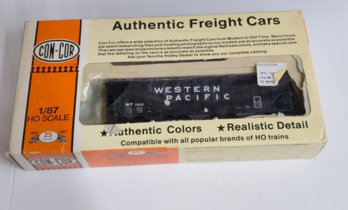 Con-Cor 0001-009350 HO Western Pacific 100 Ton 15P Coal Hopper Data Only - Kit