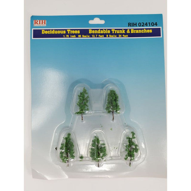 Rock Island Hobby RIH024104 N 1.75" Deciduous Trees (Pack of 5)