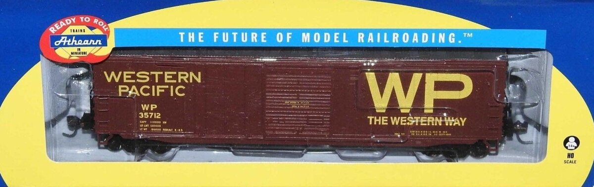 Athearn 89396 HO Wester Pacific 50' Combination Door Boxcar #35712