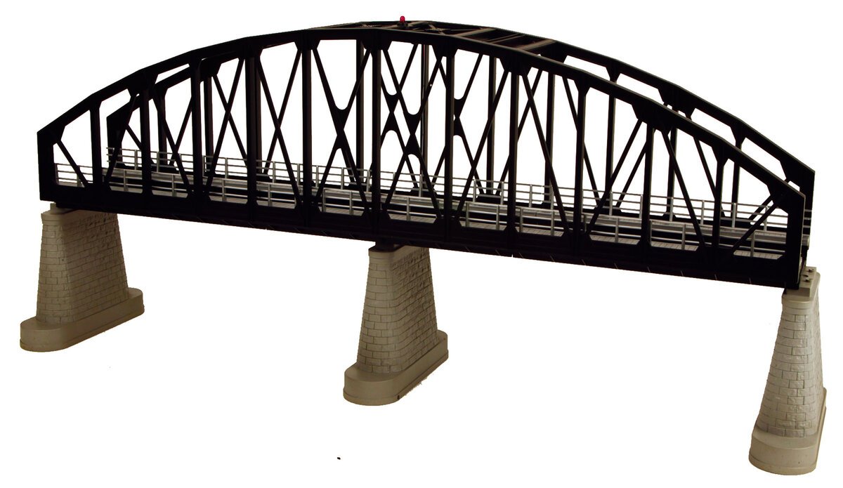 MTH 40-1121 O RealTrax Black Steel Arch Bridge