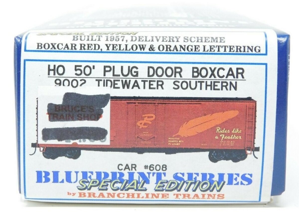 Branchline Trains 9002 HO Tidewater Southern 50' Plug Door Boxcar Kit #608