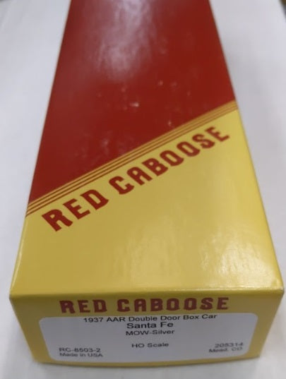 Red Caboose RC-8503-2 HO Santa Fe MOW-Silver 1937 AAR Double Door Box Car