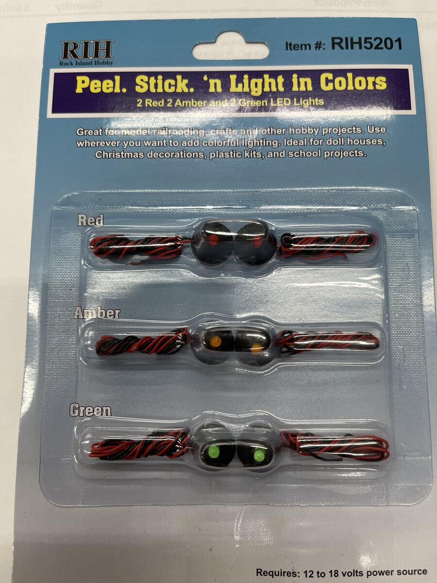 Rock Island Hobby 05201 Peel, Stick, n Light in Colors LED Lights