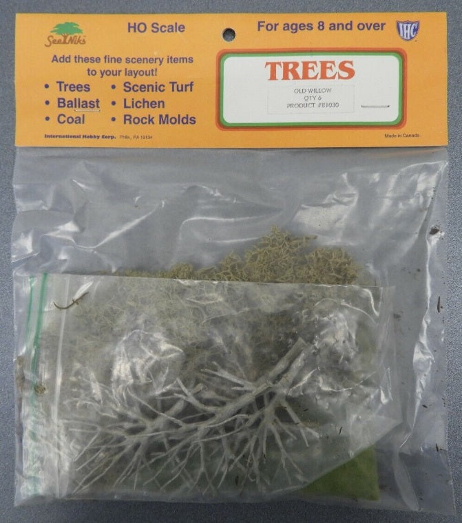 IHC 81030 HO Trees Old Willow Kit (Bag of 6)