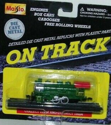 Maisto 15131 1:16 Green & Red Steam Locomotive Train Engine # 98 On Track