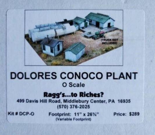 Raggs to Riches DCP-O O Scale Dolores Conoco Plat Lasercut Kit