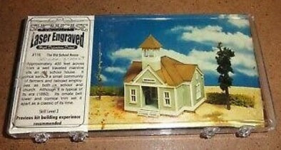 Showcase Express 116 N The Old School House Train Railroad Laser Engraved Kit