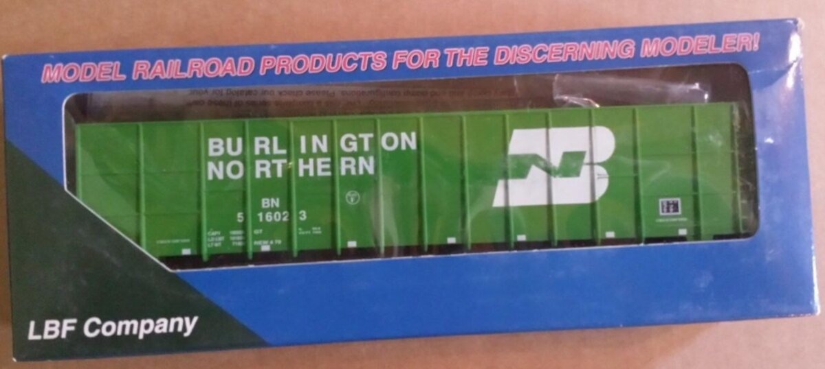 LBF Company 1043 HO Burlington Northern 62'Woodchip Hopper Ribbed Side(Set of 6)