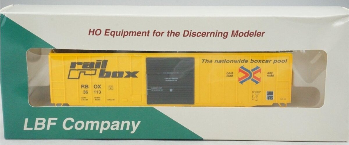 LBF Company 1232 HO Rail Box (Old) 52' ACF Boxcar Kit Number May Vary