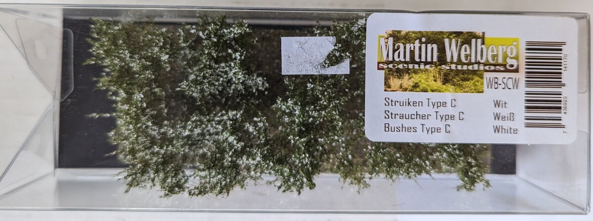 Martin Welberg Scenic Studios WB-SCW HO Type C White Bushes
