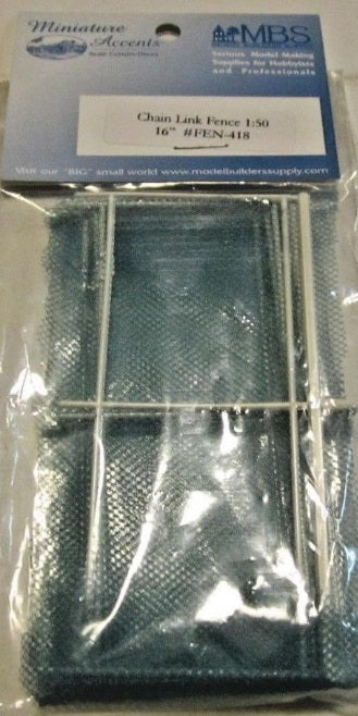 Model Builders Supply FEN-418 1:50 Chain Link Fence 16