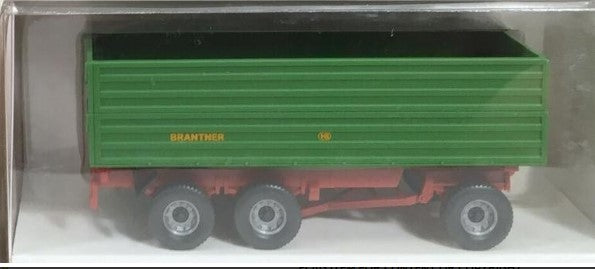 Wiking 03880627 HO Dreiachs-Anhanger Brantner Green Trailer
