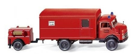 Wiking 8611535 HO Feuerwehr-Koffer LKW Fire Truck W/Hose Cart