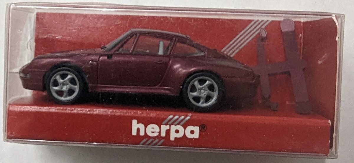 Herpa 32230 HO Porsche Carrera Burgundy
