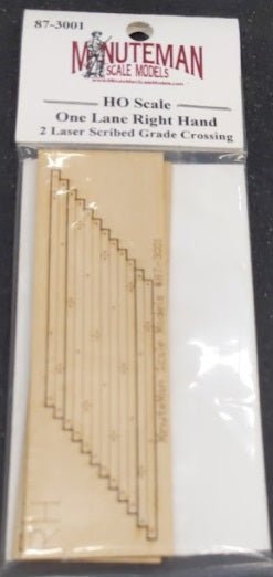 Minuteman Scale Models 87-3001 HO One Lane Right Hand 2 Laser Scribed Grade