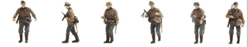 Artitec Models 387.83 HO German Infantry Camouflage Set 1 W/Weapons (Set of 6)