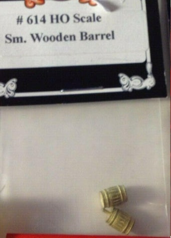 Master Creations 614 HO Sm. Wooden Barrel Brass (Pack of 2)