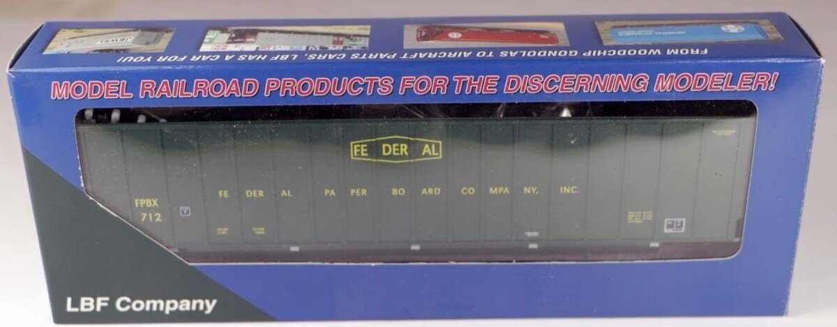 LBF Company 1052 HO Federal Paper Board Hi Capacity Wood Chip Car # 721 Kit