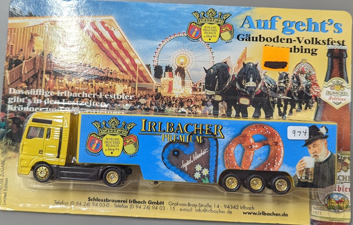 Grell Hummer 94342 HO Irlbacher Premium Octoberfest Delivery Semi Truck