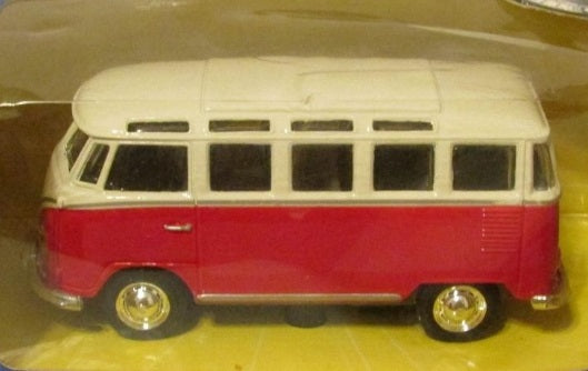Maisto 21001-1601 Red & Beige VW Volkswagen Mini Bus Power Racer Opening  Doors