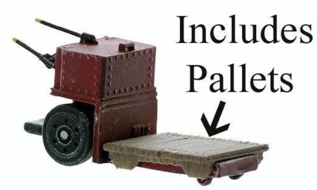 Model Tech Studios OD2289P O Platform Truck W/Pallets Set