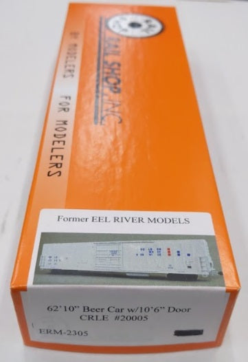 Rail Shop ERM-2305 HO Beer Car W/10'6"Door CRLE #20005 Kit Former EELRiverModels
