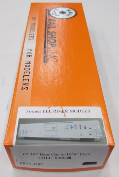 Rail Shop ERM-2302 HO 62' 10" Beer Car W/10'6" Door CRLE # 20002 Kit
