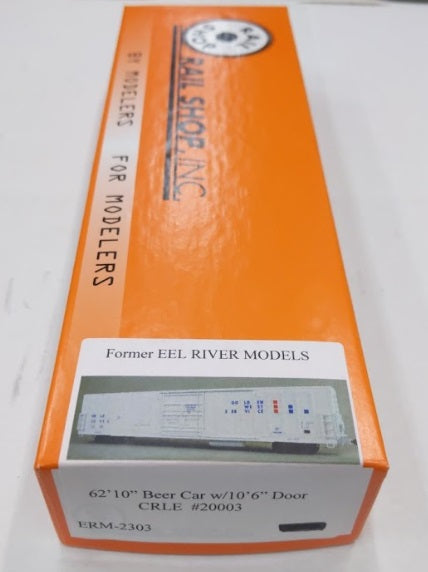 Rail Shop ERM-2303 HO 62' 10" Beer Car W/10'6" Door CRLE # 20003 Kit