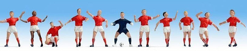 Noch 15985 HO Swiss Football Team w/Goalie (Set of 12)